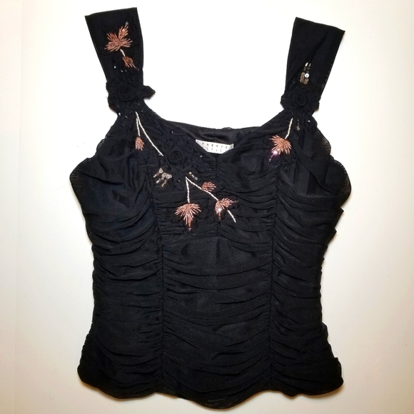 Precis Petite Ruched Floral Bodice Tank - Picture 1 of 5
